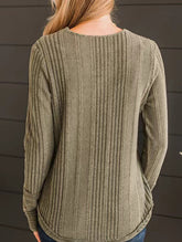 Casual loose V-neck pullover sweater